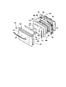 Door parts for Kenmore Wall Oven 911.49004992 (91149004992, 911 49004992) from AppliancePartsPros.com