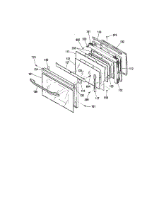 Door parts for Kenmore Wall Oven 911.49004993 (91149004993, 911 49004993) from AppliancePartsPros.com