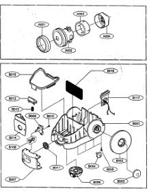 Motor Assy / Body Base parts for Kenmore Vacuum 721.23150000 (72123150000, 721 23150000) from AppliancePartsPros.com