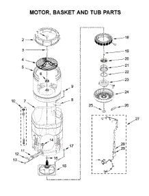 Motor, Basket And Tub Parts parts for Kenmore Washer 110.31632612 (11031632612, 110 31632612) from AppliancePartsPros.com