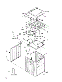 Top And Cabinet Parts parts for Kenmore Washer 110.27086600 (11027086600, 110 27086600) from AppliancePartsPros.com