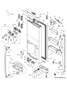 Dispenser Door parts for Ge Refrigerator GFE29HGDBWW from AppliancePartsPros.com
