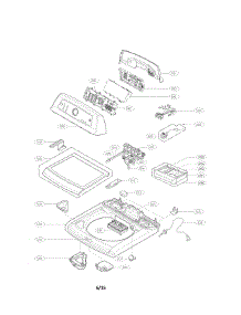 Top Cover Parts parts for Kenmore Washer 796.31522211 (79631522211, 796 31522211) from AppliancePartsPros.com