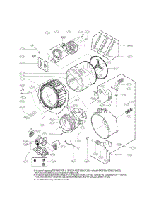 Drum And Tub Assembly Parts parts for Kenmore Washer 796.41073310 (79641073310, 796 41073310) from AppliancePartsPros.com