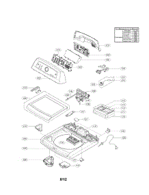 Top Cover Assembly Parts parts for Kenmore Washer 796.31522210 (79631522210, 796 31522210) from AppliancePartsPros.com