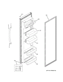 Fresh Food Door parts for Ge Refrigerator GSH22JGDDCC from AppliancePartsPros.com