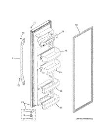 Fresh Food Door parts for Ge Refrigerator GSS20GSDBSS from AppliancePartsPros.com