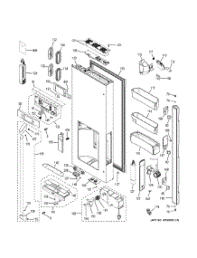 Dispenser Door parts for Ge Refrigerator CFE29TSDBSS from AppliancePartsPros.com
