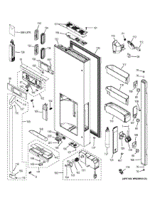 Dispenser Door parts for Ge Refrigerator CYE23TSDBSS from AppliancePartsPros.com