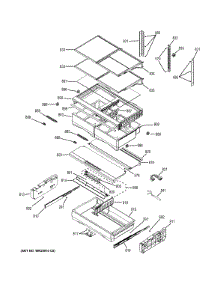Fresh Food Shelves parts for Ge Refrigerator PFE29PSDBSS from AppliancePartsPros.com