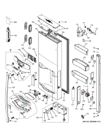 Dispenser Door parts for Ge Refrigerator PYE23PSDBSS from AppliancePartsPros.com