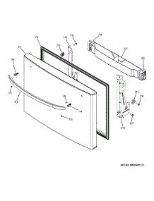 Freezer Door parts for Ge Refrigerator PYE23PSDBSS from AppliancePartsPros.com