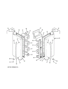 Fresh Food Doors parts for Ge Refrigerator PGCS1NFZHSS from AppliancePartsPros.com