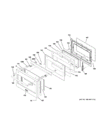 Large Door Assembly parts for Ge Range ZGP486NRR4SS from AppliancePartsPros.com