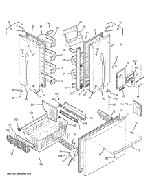Doors parts for Ge Refrigerator PFQS5PJZHSS from AppliancePartsPros.com