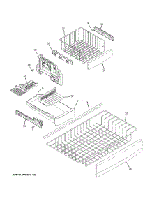Freezer Shelves parts for Ge Refrigerator PFSS0MFZHSS from AppliancePartsPros.com
