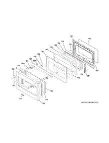 Large Door Assembly parts for Ge Range ZGP484NGR4SS from AppliancePartsPros.com