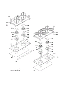 Cooktop parts for Ge Range ZGP484NGR4SS from AppliancePartsPros.com