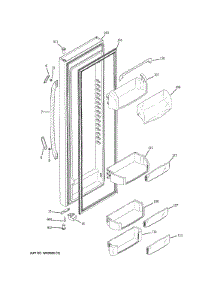Fresh Food Door parts for Ge Refrigerator GSC22QGTMBB from AppliancePartsPros.com