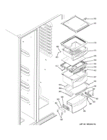 Fresh Food Shelves parts for Ge Refrigerator GSC22QGTMBB from AppliancePartsPros.com
