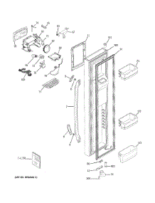 Freezer Door parts for Ge Refrigerator GSC22QGTMBB from AppliancePartsPros.com