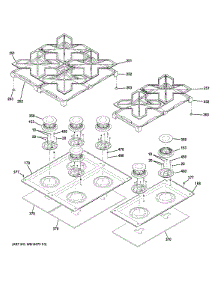 Cooktop parts for Ge Range ZDP486NRP7SS from AppliancePartsPros.com