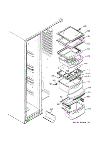 Fresh Food Shelves parts for Ge Refrigerator PSS26LGRCBB from AppliancePartsPros.com