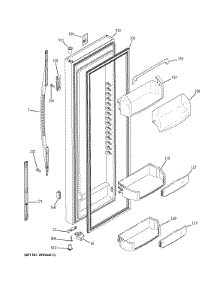 Fresh Food Door parts for Ge Refrigerator PSS26LGRCBB from AppliancePartsPros.com