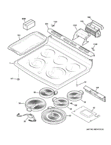 Cooktop parts for Ge Range CS980ST6SS from AppliancePartsPros.com