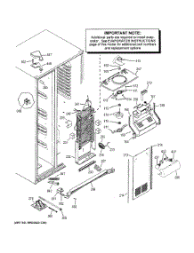 Freezer Section parts for Ge Refrigerator GZS22DGJEFWW from AppliancePartsPros.com