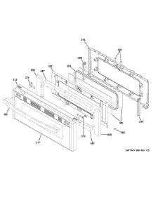 Upper Door parts for Ge Range PGB960SEJ3SS from AppliancePartsPros.com