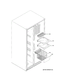 Freezer Shelves parts for Ge Refrigerator GZS22DSJEFSS from AppliancePartsPros.com