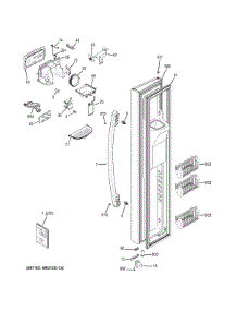 Freezer Door parts for Ge Refrigerator PZS22MSKEHSS from AppliancePartsPros.com