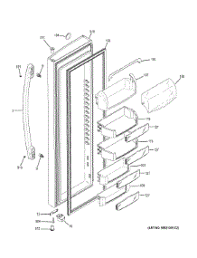 Fresh Food Door parts for Ge Refrigerator PZS22MSKEHSS from AppliancePartsPros.com