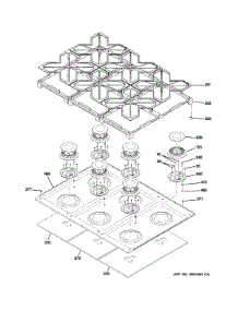 Cooktop parts for Ge Range ZGP366NR4SS from AppliancePartsPros.com