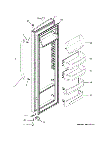 Fresh Food Door parts for Ge Refrigerator GSS25CGHECBB from AppliancePartsPros.com