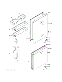 Doors parts for Ge Refrigerator ABE21DGKARBS from AppliancePartsPros.com
