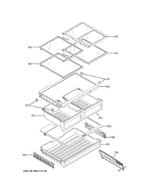 Fresh Food Shelves parts for Ge Refrigerator CNE25SSKAKSS from AppliancePartsPros.com