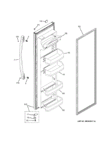 Fresh Food Door parts for Ge Refrigerator GSE22ESHDSS from AppliancePartsPros.com