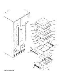 Fresh Food Shelves parts for Ge Refrigerator GSS20ETHDCC from AppliancePartsPros.com