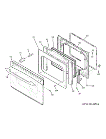 Door parts for Ge Range JDS28DF1WW from AppliancePartsPros.com