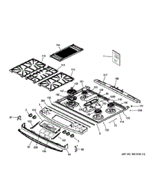 Control Panel & Cooktop parts for Ge Range P2S920SEF1SS from AppliancePartsPros.com