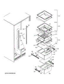 Fresh Food Shelves parts for Ge Refrigerator GSE22ETHDBB from AppliancePartsPros.com