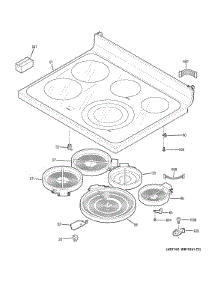 Cooktop parts for Ge Range JB870DF2BB from AppliancePartsPros.com