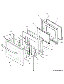 Door parts for Ge Range JB750DF2CC from AppliancePartsPros.com