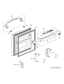Freezer Door parts for Ge Refrigerator PFSS6PKXFSS from AppliancePartsPros.com