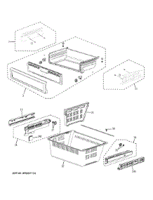 Freezer Shelves parts for Ge Refrigerator PFSS6PKXFSS from AppliancePartsPros.com