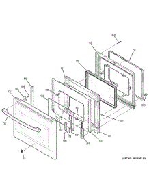 Door parts for Ge Range PB930DF2BB from AppliancePartsPros.com