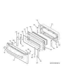 Upper Door parts for Ge Range PS950SF2SS from AppliancePartsPros.com