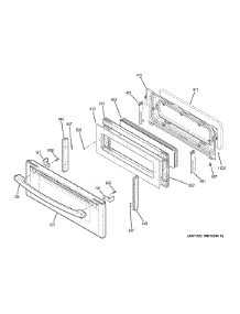 Upper Door parts for Ge Range JB850SF1SS from AppliancePartsPros.com